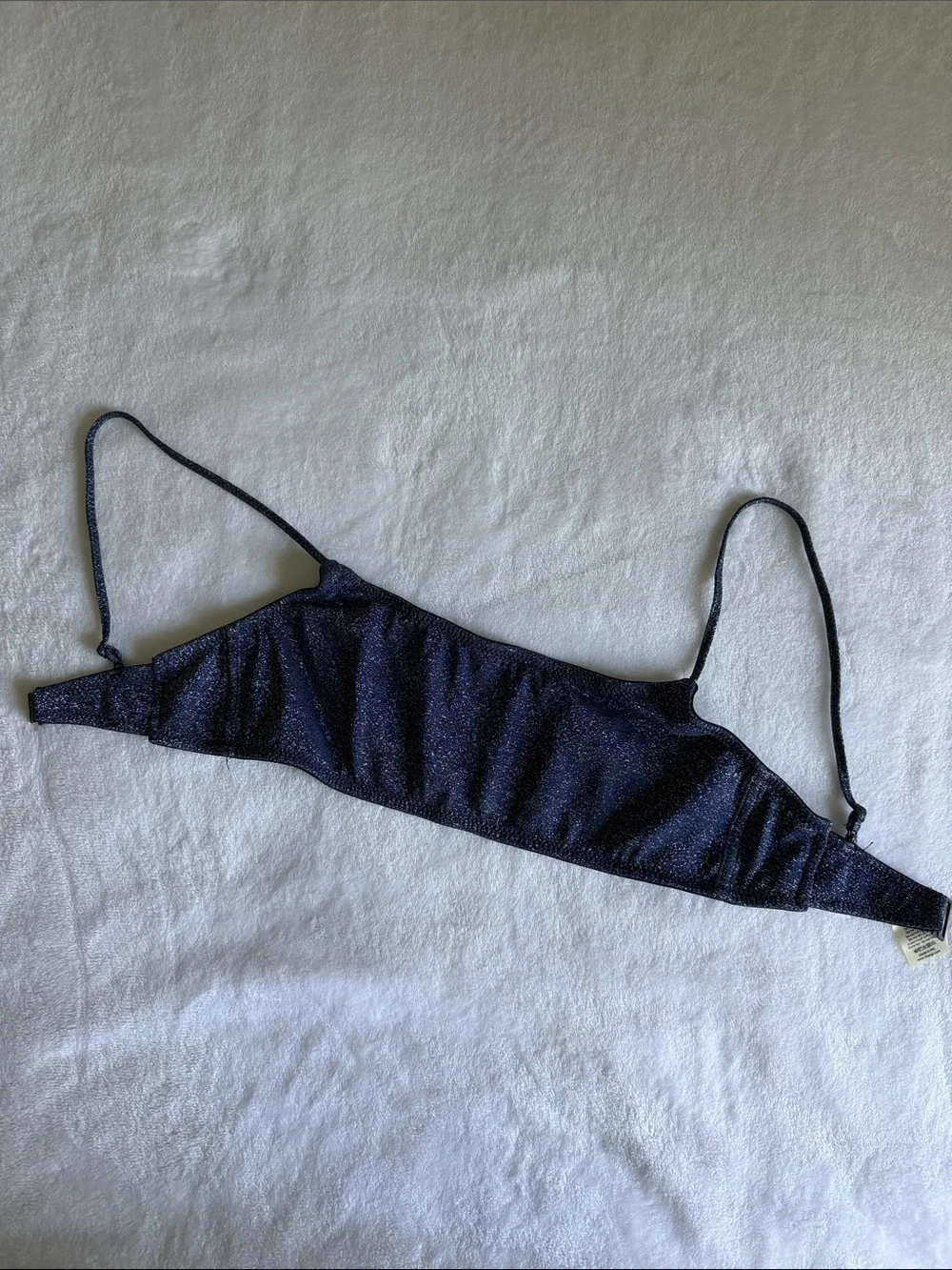 triangl swimwear Navy Sparkle Bralette Swim Top